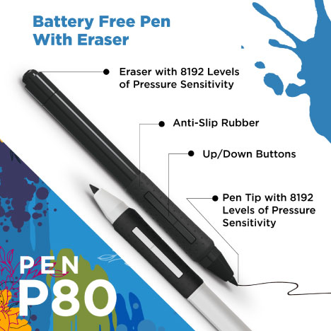 digital pen, pen for drawing, eraser digital pen